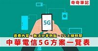 【5G時代】中華電信5G費率一覽！月租費、WiFi熱點分享、吃到飽方案 | 奇奇筆記