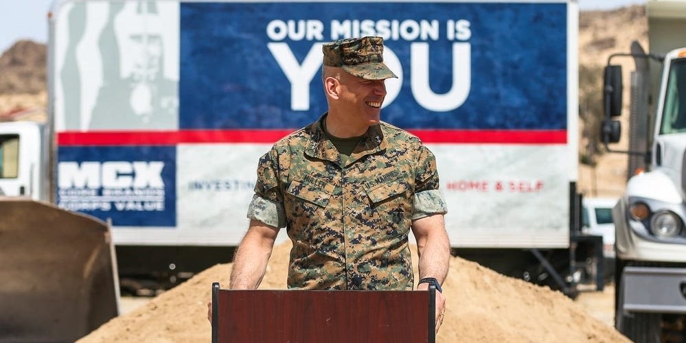 The death of a retired Marine major general is under investigation after his body was found at the training base he once commanded