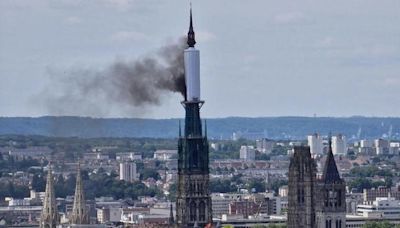 Rouen Cathedral Fire in France Quelled as 63 Firefighters Work to Extinguish Blaze