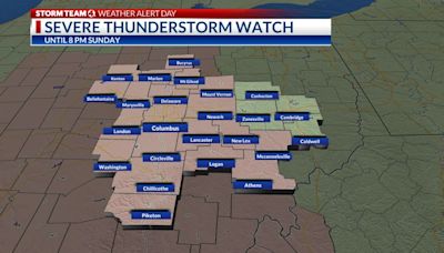 Weather Alert Day: Severe thunderstorm watch Sunday