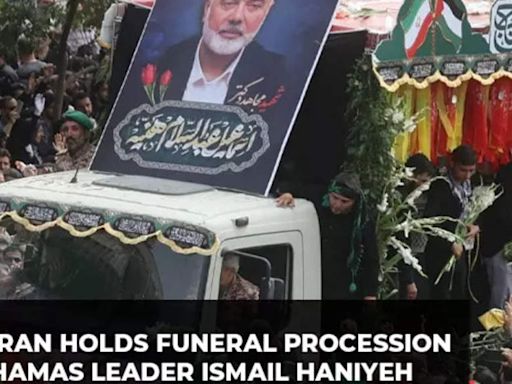 Iran's Ali Khamenei leads thousands of mourners in funeral prayers to mow down Hamas leader Haniyeh