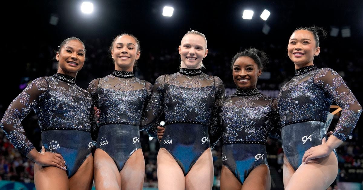 The Latest: Simone Biles and US compete in Olympic gymnastics women's team final