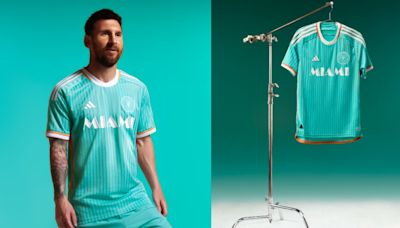 Photos: Messi Models Retro Inter Miami Jersey That Honors Dolphins and Miami Vice