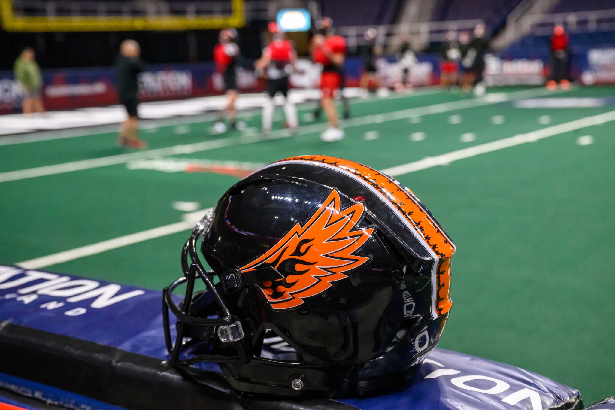 Albany Firebirds flying forward from Antonio Brown, fallen Empire