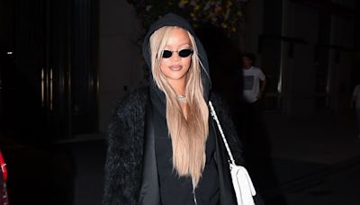 Rihanna Elevates Her Edgy Monochromatic Outfit With a Giant Chanel Bag