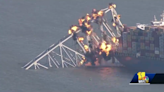 Remains of Collapsed Baltimore Key Bridge Erupt After Setting Off Explosives