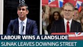 Rishi Sunak leaves Downing Street after Labour wins huge landslide majority - Latest From ITV News