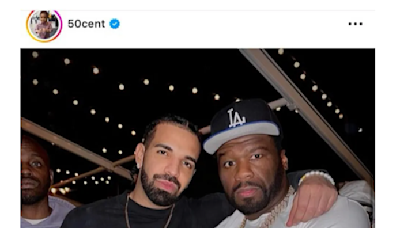 The Source |50 Cent Posts Pic With Drake; Teases They're "Brainstorming" Potential Hollywood Collab