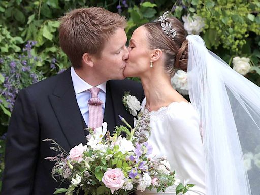 Sealed with a Kiss! The Duke and Duchess of Westminster Make First Appearance as Newlyweds at U.K. Wedding of the Year