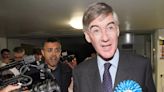 Jacob Rees-Mogg reacts after losing seat to Labour MP he unseated in 2010