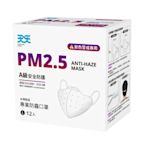 【天天】PM2.5 防霾口罩 新A級防護 紫色警戒專用 L尺寸 (白色) 12入/盒