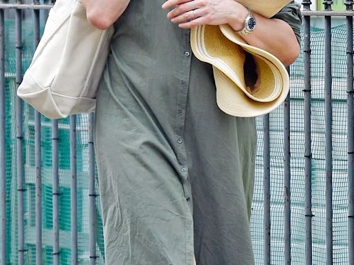 Rachel Weisz is radiant as she strolls around London's Primrose Hill