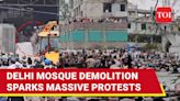 Mosque Boundary Wall Demolition Sparks Protests Delhi's Mangolpuri | Watch | TOI Original - Times of India Videos