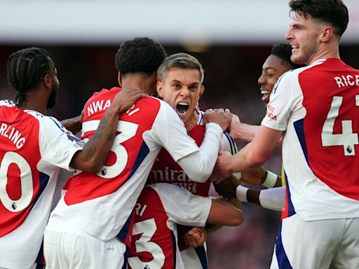 Arsenal 4-2 Leicester: Late Wilfried Ndidi own goal and Kai Havertz strike move Gunners level on points with Man City