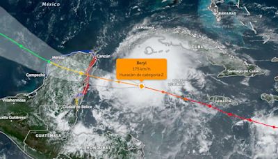 Huracán "Beryl" se debilita a categoría 2 en su trayecto a México