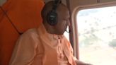 UP CM Yogi Adityanath Takes Stock of Shravasti Flood Situation, Distributes Relief Materials; Video