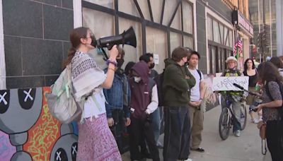 Jones College Prep students stage sit-in supporting local college Pro-Palestinian demonstrators