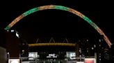 Wembley arch lit up in Brazil colours as football world mourns the death of Pele