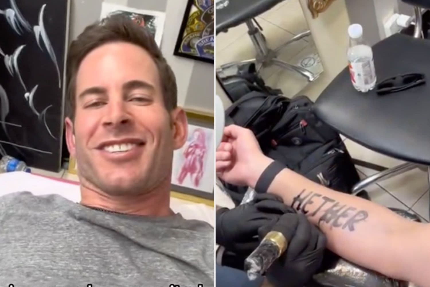Tarek El Moussa Jokes He Got a Tattoo of His Wife Heather's Name with a Misspelling — and Fans Fall for It!