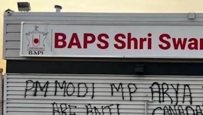 Hindu Temple Defaced With Anti-India Grafitti In Canada