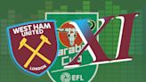 West Ham XI vs Blackburn: Starting lineup, confirmed team news, injury latest for Carabao Cup today