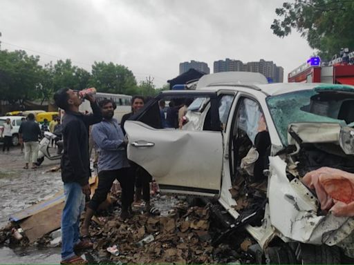 Caught-On-CCTV: 3 Dead After 'Drunk' Driver Rams Speeding SUV Into Another Car On Ahmedabad Ring Road