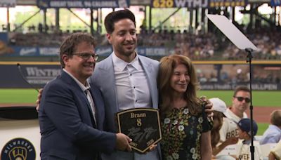 Former Brewers left fielder Ryan Braun inducted into Walk of Fame