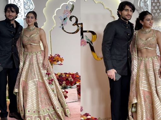 Anant Ambani-Radhika Merchant wedding: Sara Ali Khan in her blush pink and golden lehenga is a royal ethnic treat