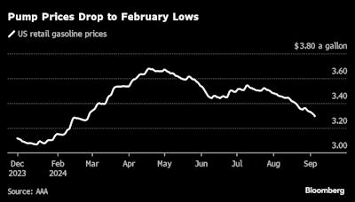 Falling Pump Prices Blunt Trump’s Inflation Attacks on Harris