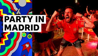 Euro 2024: Spain fans in Madrid celebrate win over England