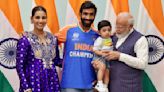 VIRAL Cute Photo : PM Modi's Heartwarming Moment With Jasprit Bumrah And Sanjana Ganesan’s Son Angad