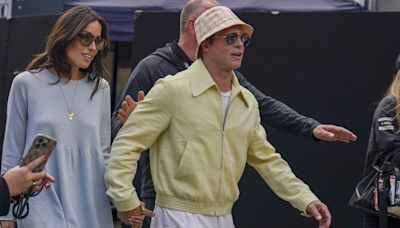 Brad Pitt, enamorado y cogiendo la mano de su novia Ines de Ramon, su apoyo en medio de la polémica con sus hijos