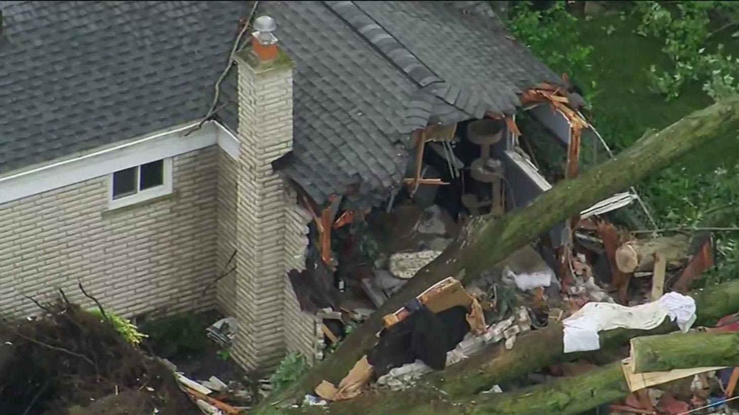 2-year-old killed, mother injured when tree falls on home near Detroit amid tornado