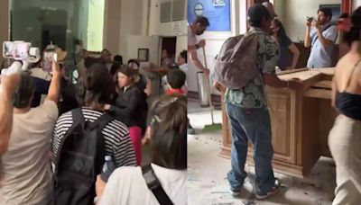 En vivo: Irrumpen estudiantes de la UACH a Rectoría y causan destrozos