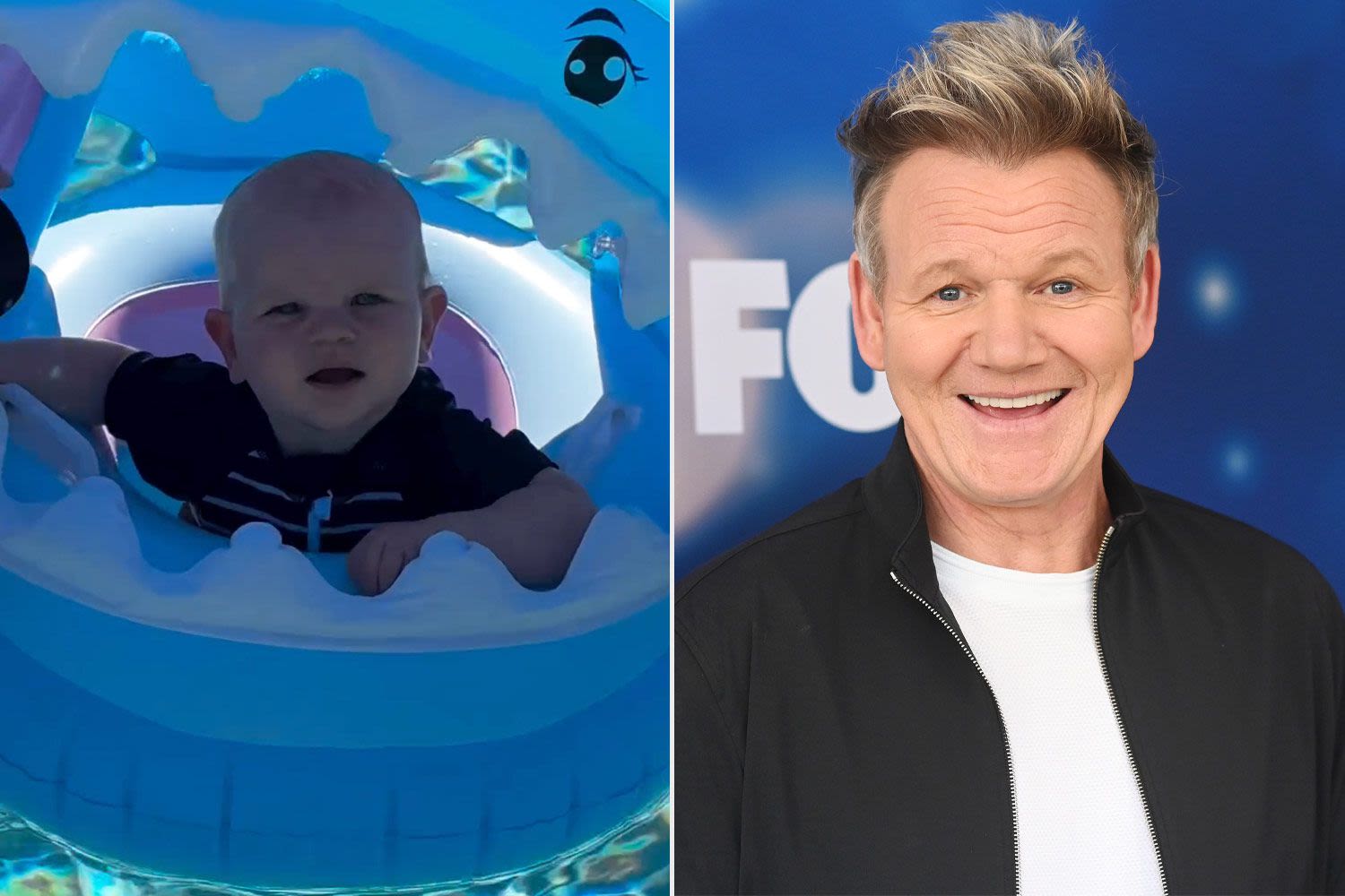 Gordon Ramsay Shares Adorable Video of Baby Son Jesse Inside Mouth of Shark Pool Inflatable