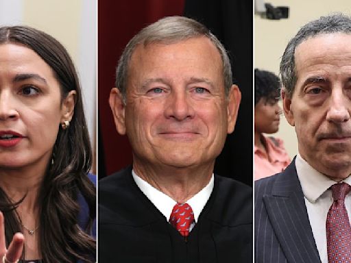 Alexandria Ocasio-Cortez and Jamie Raskin seeking answers from Chief Justice John Roberts over Supreme Court ethics