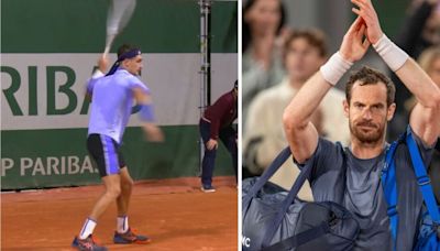 French Open star almost disqualified as Andy Murray makes emotional statement