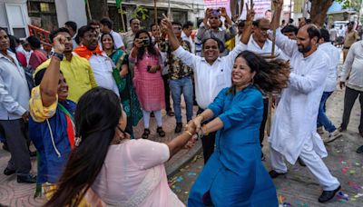 Modi celebrates victory in India vote, but falls short of landslide