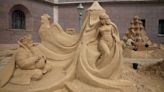 Artists craft masterpieces despite rain at the St Petersburg Sand Sculpture Festival