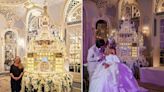 Couple Has $16K Colossal Castle Wedding Cake Made — Complete with Lights and Tiny Renaissance Paintings