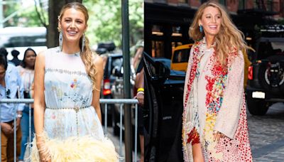 Blake Lively Does Day-to-night Fantasy Looks in Two Dauphinette Cocktail Dresses While Promoting Her New Hair Care...