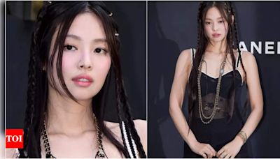 Jennie makes heads turn in a statement black mesh dress and nose ring | K-pop Movie News - Times of India