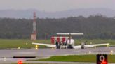 Small plane lands safely in Australia without landing gear