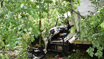 Tree falls on trucks during storm, critically injures 2 men in Oakland County