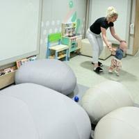 Children at the new hospital have more space to run around and play