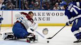 NHL fans confused as Lightning score after Avalanche goalie Kuemper loses mask