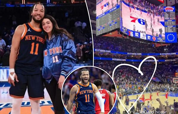 How Jalen Brunson’s wife celebrated his historic game in Knicks’ playoff win