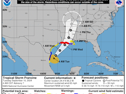 Tropical Storm Francine expected to become hurricane: Track path, impact