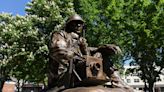 Combat photographer statue unveiled at Manchester's Veterans Memorial Park