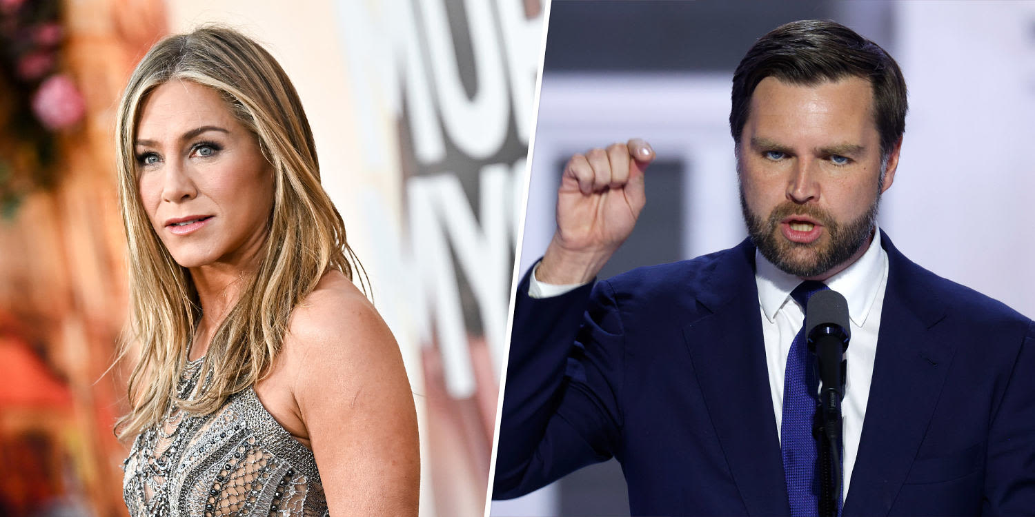 Jennifer Aniston condemns JD Vance’s ‘childless cat lady’ comments, 'prays' for his daughter